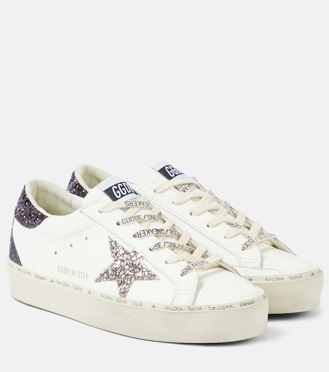 Hi Star glitter leather sneakers | Golden Goose