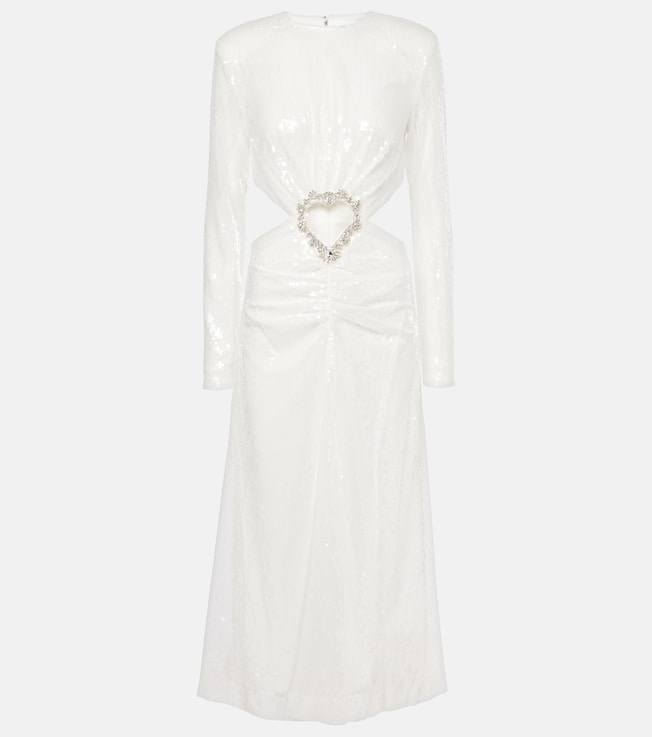Bridal sequined cutout midi dress | Rotate