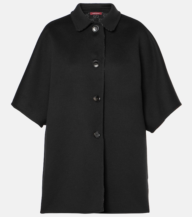 GG reversible wool and silk coat | Gucci