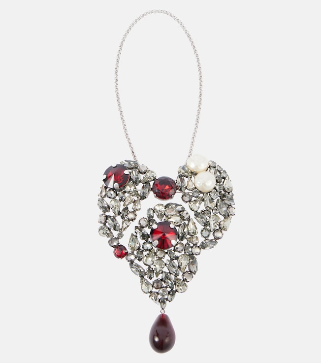 Crystal-embellished pendant necklace | Saint Laurent