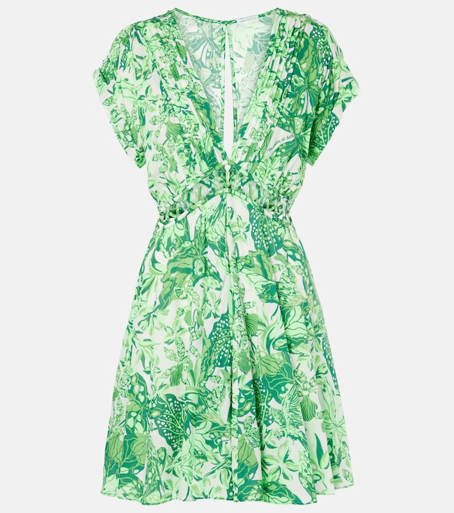Cecile cutout printed minidress | Poupette St Barth