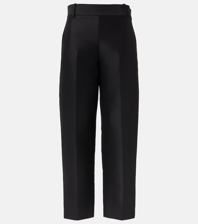 Cam wool and silk faille straight pants | Khaite
