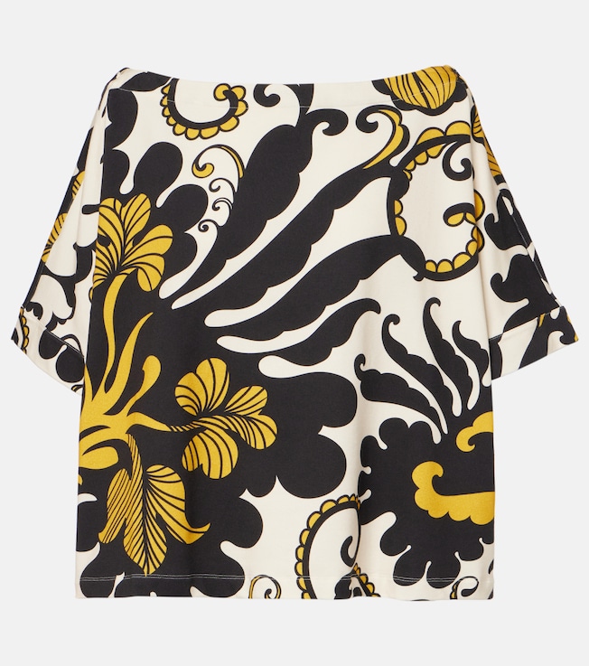 Meditation printed cotton-blend fleece top | La DoubleJ