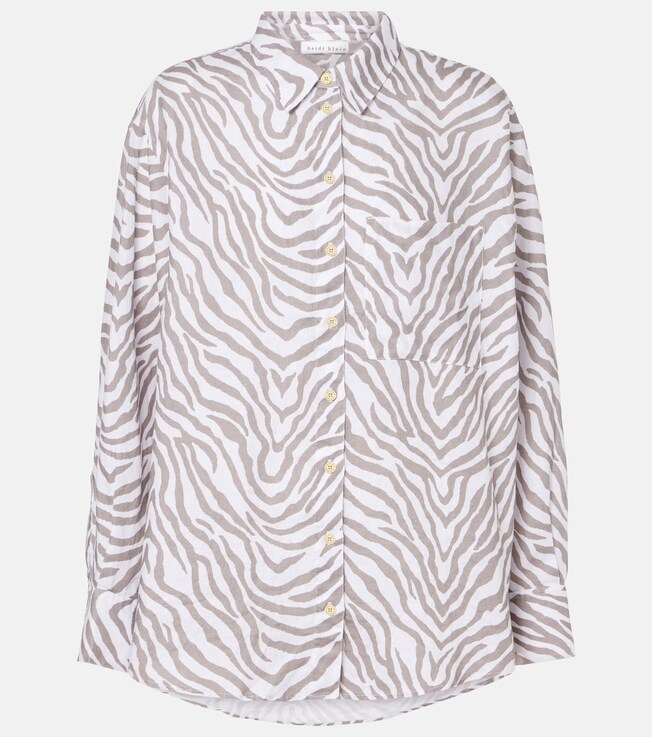 Zebra-print linen shirt | Heidi Klein