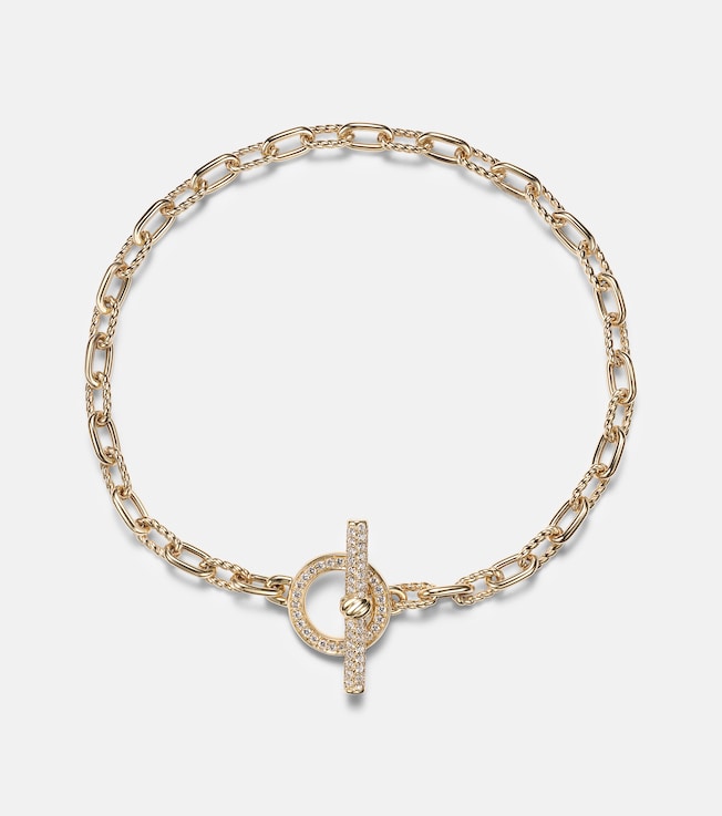 DY Madison® 18kt gold chain bracelet with diamonds | David Yurman
