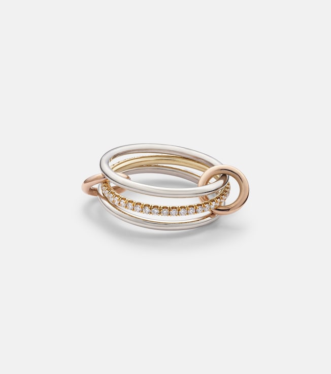 Sonny MX 18kt white, yellow and rose gold diamond ring | Spinelli Kilcollin