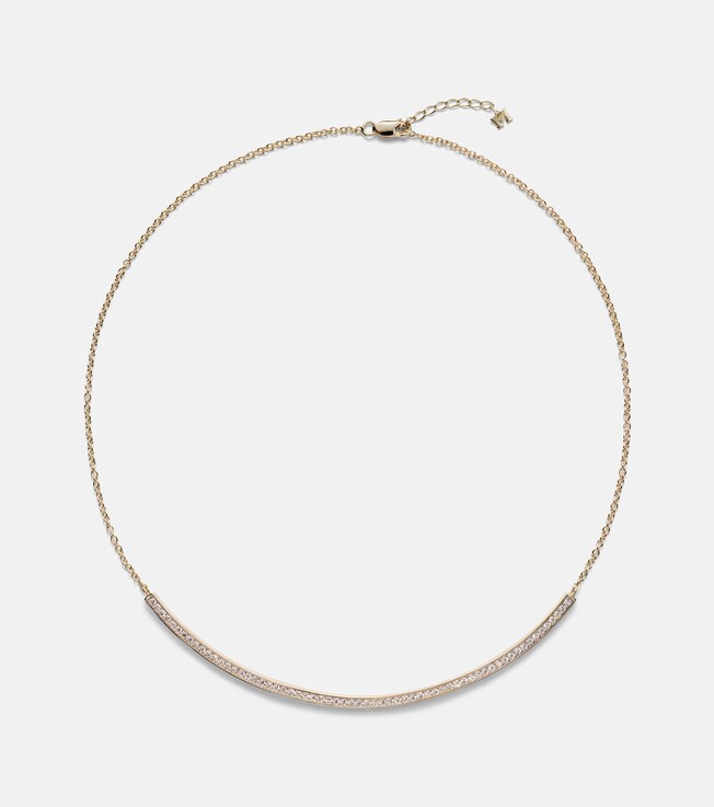 14kt gold necklace with diamonds | Mateo