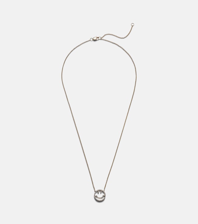 Have A Nice Day 14kt gold necklace with diamonds | Roxanne First