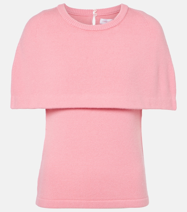 Caped wool and cashmere top | Carolina Herrera