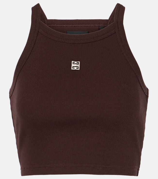 4G cropped cotton tank top | Givenchy
