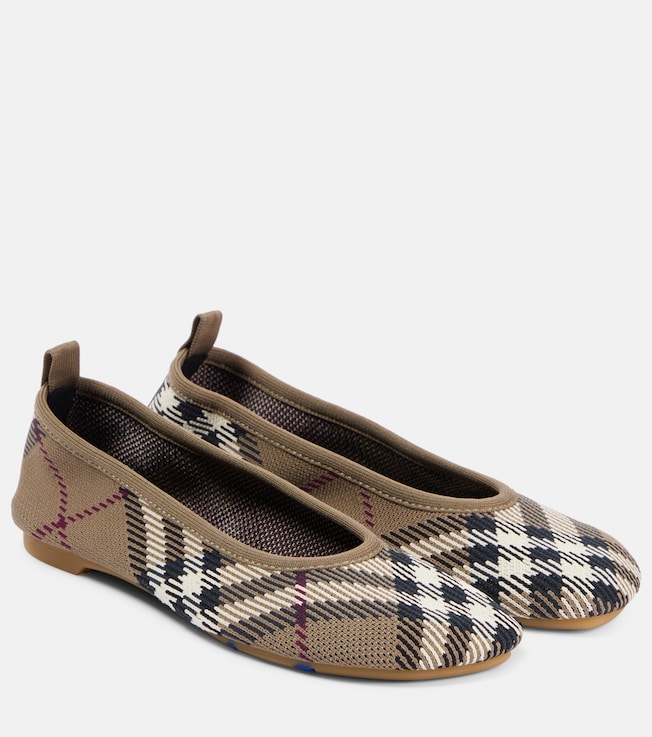 Burberry Check jacquard ballet flats | Burberry