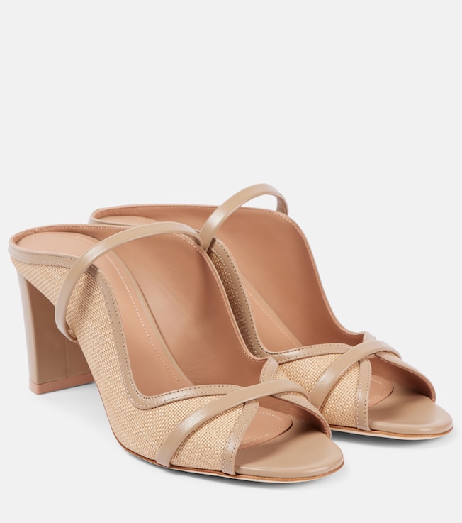 Norah 70 leather-trimmed sandals | Malone Souliers