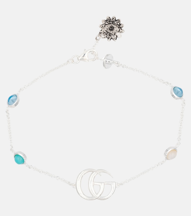 GG Marmont Flower sterling silver bracelet | Gucci