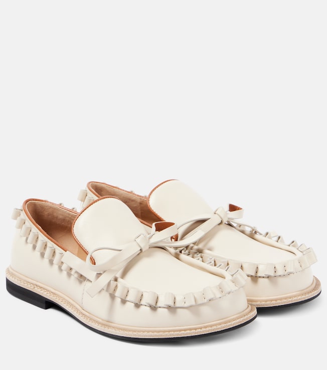 Ruffled leather moccasins | JW Anderson