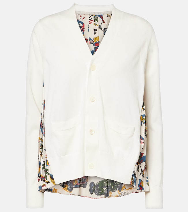 Printed cotton cardigan | Sacai