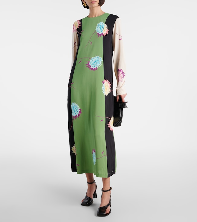 Swing printed jersey maxi dress | La DoubleJ