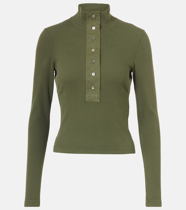 Ribbed-knit cotton polo sweater | Gucci