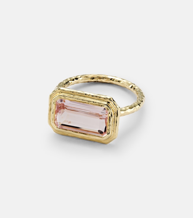 Elbow Beach 18kt gold ring with morganite | Octavia Elizabeth