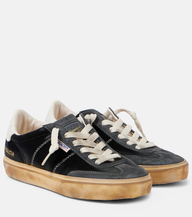 Soul Star suede-trimmed velvet sneakers | Golden Goose