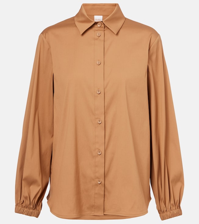 Panda cotton-blend poplin shirt | Max Mara