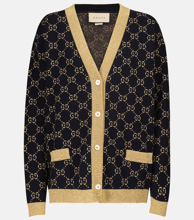Cotton-blend lamé cardigan | Gucci