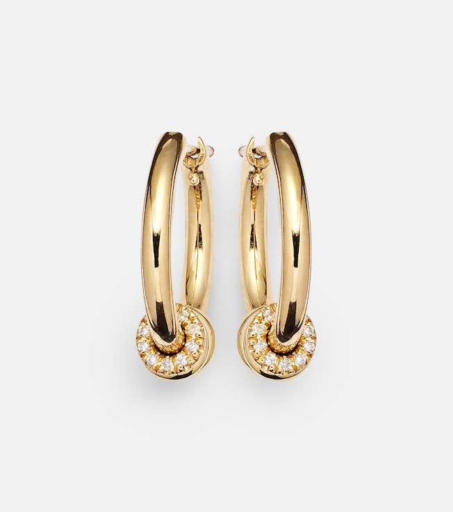 Ara 18kt gold earrings with white diamonds | Spinelli Kilcollin