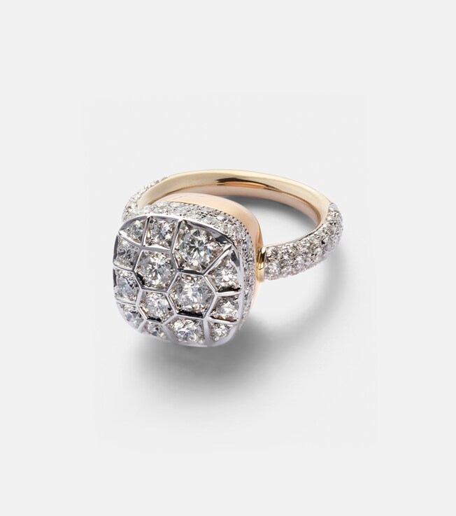 Nudo Solitaire 18kt gold ring with diamonds | Pomellato