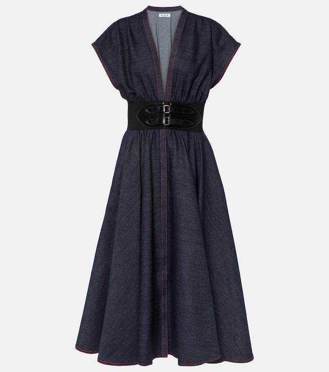 Denim midi dress | Alaïa