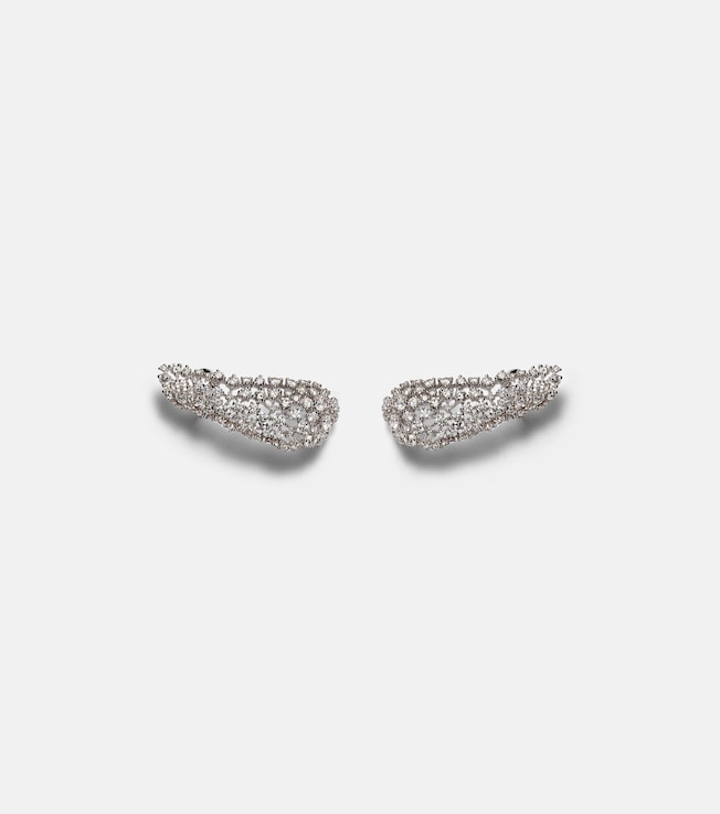 Scatter 18kt white gold earrings with diamonds | Ananya