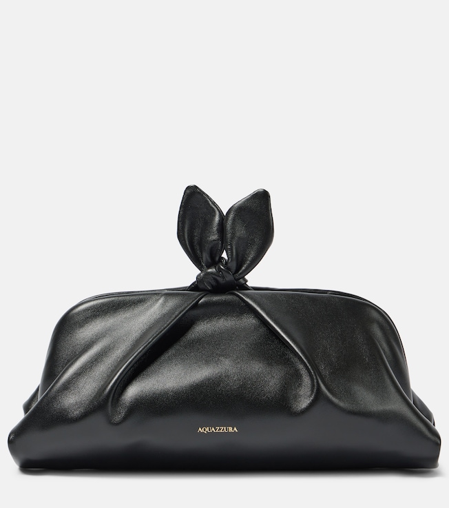 Bow Tie Small leather clutch | Aquazzura