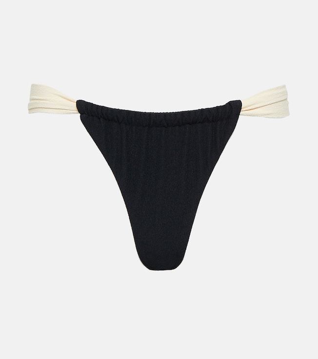 Faux-suede high-leg bikini bottoms | Same