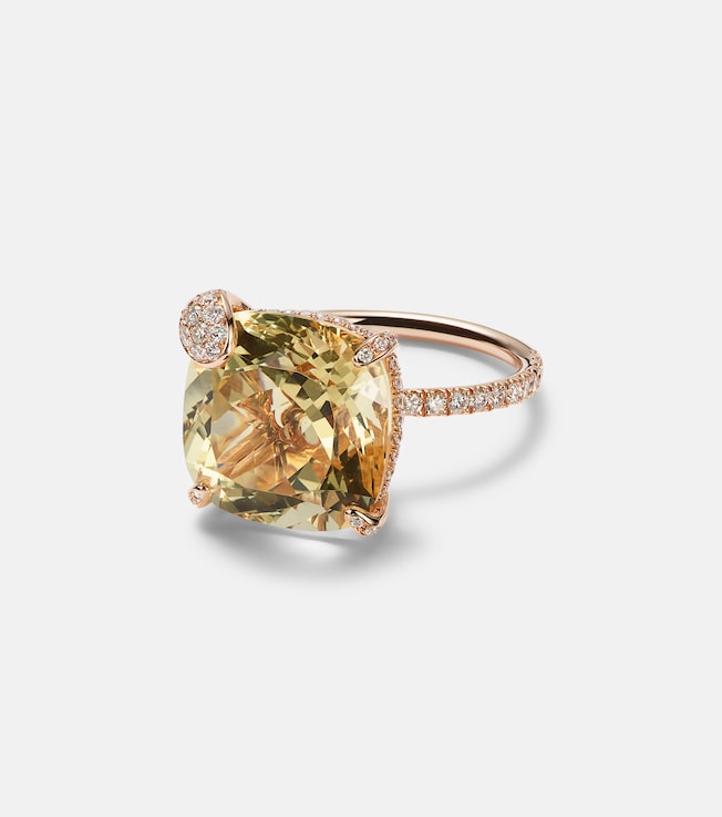 Peekaboo 18kt rose gold ring with beryl and diamonds | Bucherer Fine Jewellery
