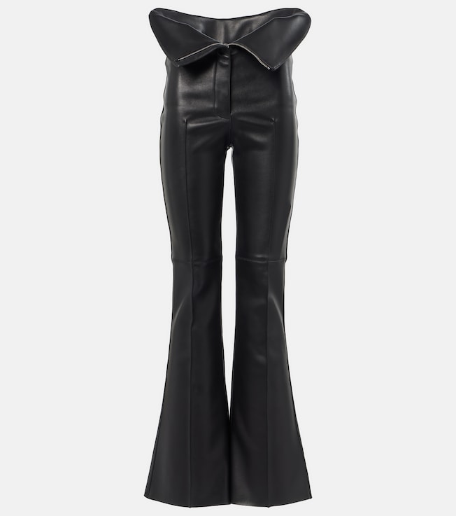 High-rise leather pants | McQueen