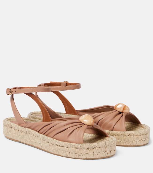 Gleam leather espadrille sandals | Zimmermann