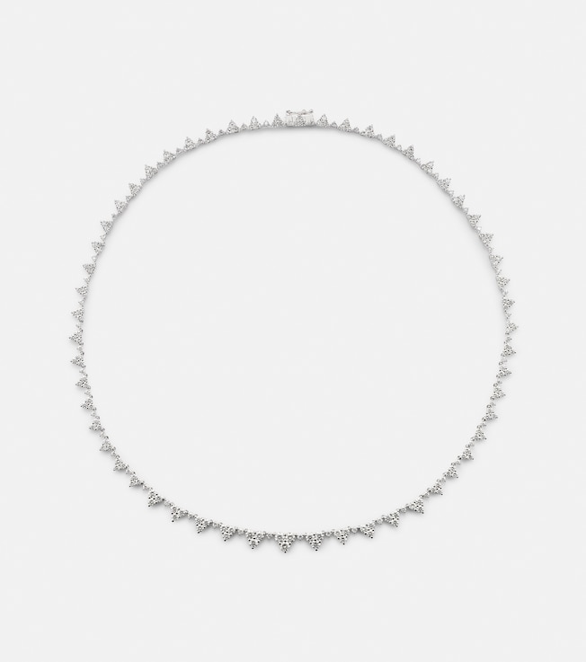 Eternity 18kt white gold choker with diamonds | Anita Ko