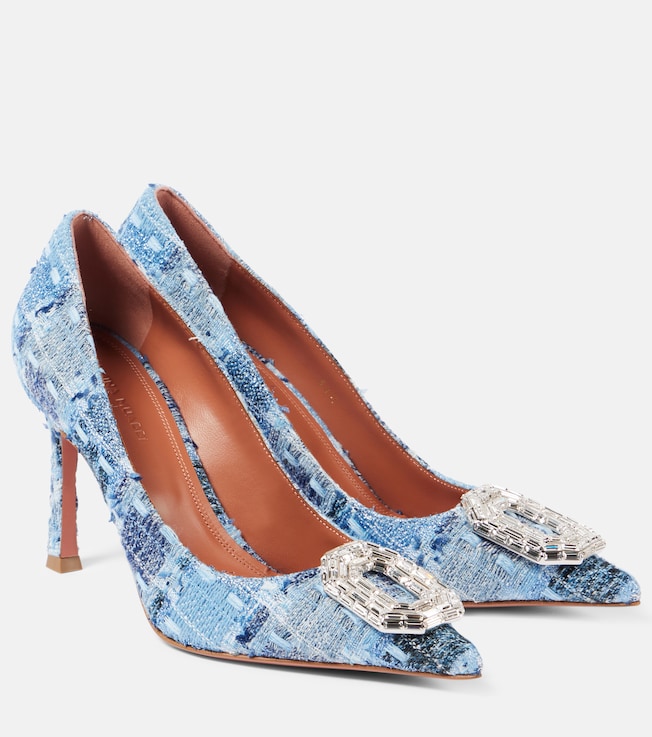 Camelia 90 tweed pumps | Amina Muaddi