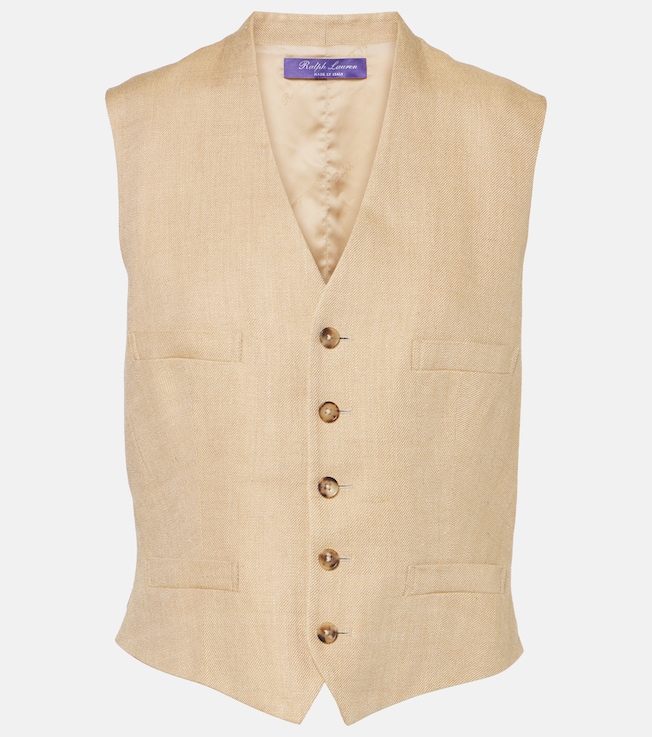 Jaiden silk and linen vest | Ralph Lauren Collection
