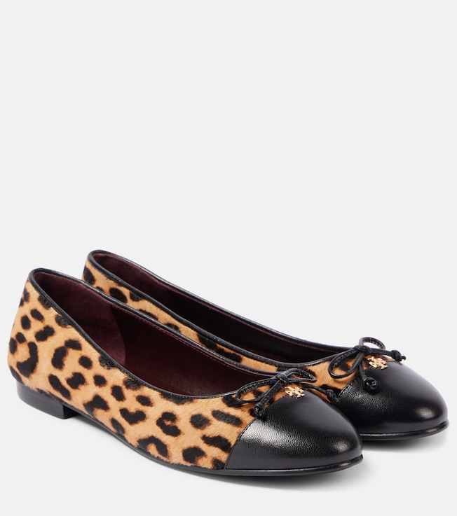 Leopard-print calf hair and leather ballet flats | Tory Burch