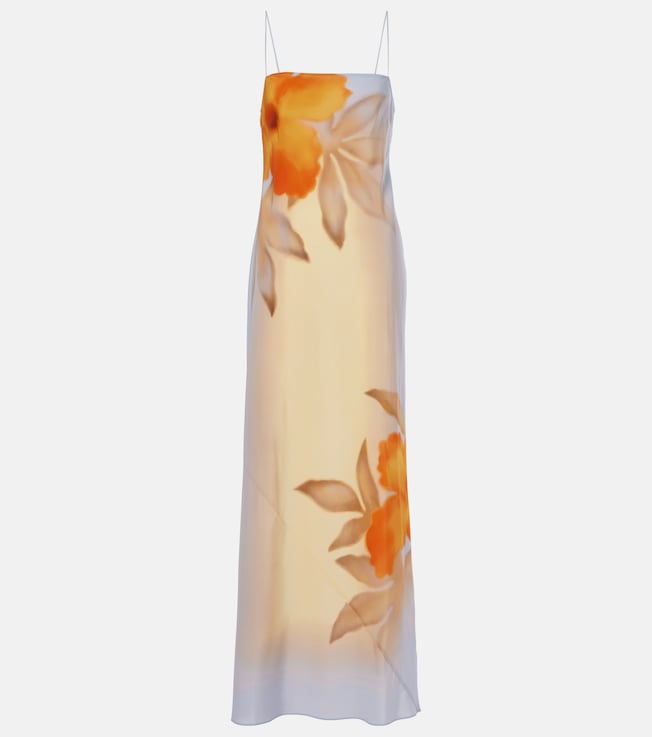 Serene printed silk slip dress | SIR