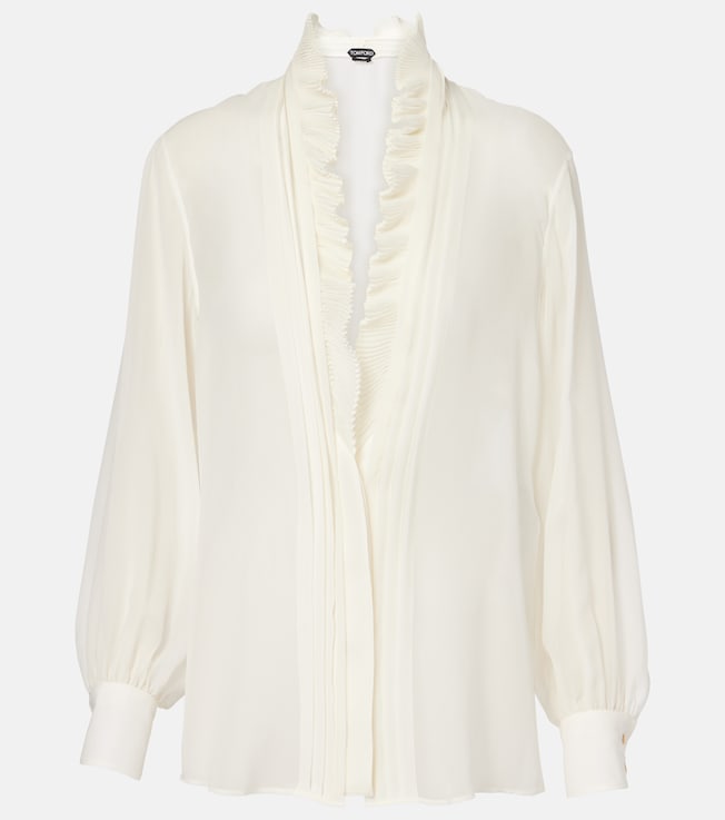 Ruffled silk blouse | Tom Ford