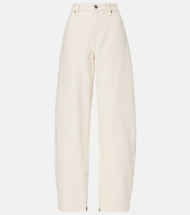 High-rise barrel-leg jeans | Self-Portrait