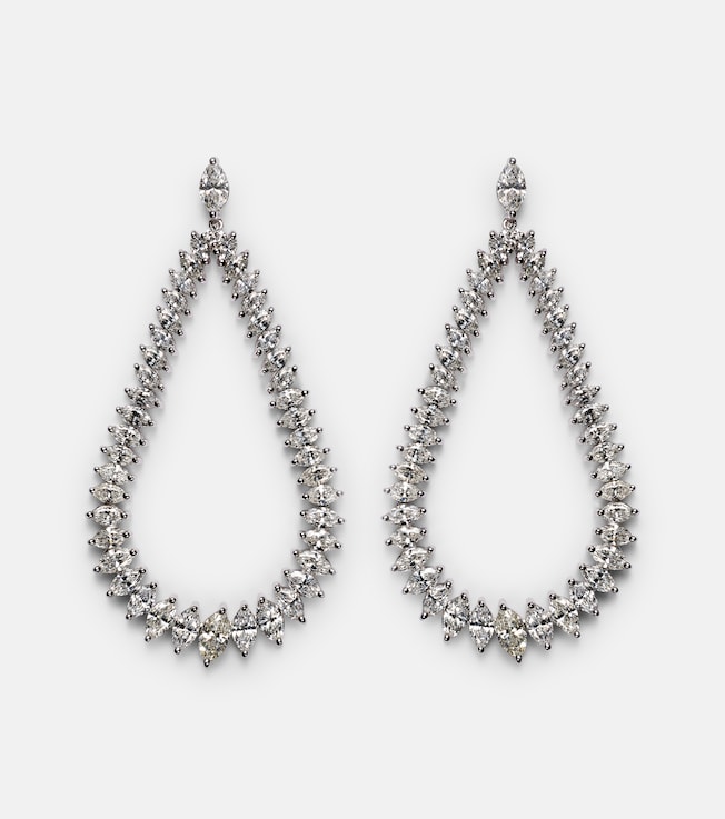 18kt white gold earrings with diamonds | Anita Ko