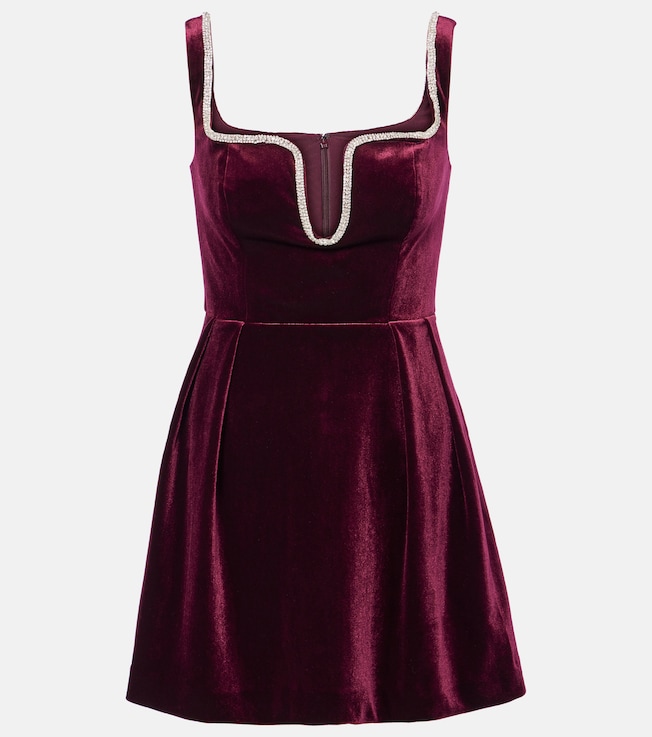Velvet minidress | Self-Portrait