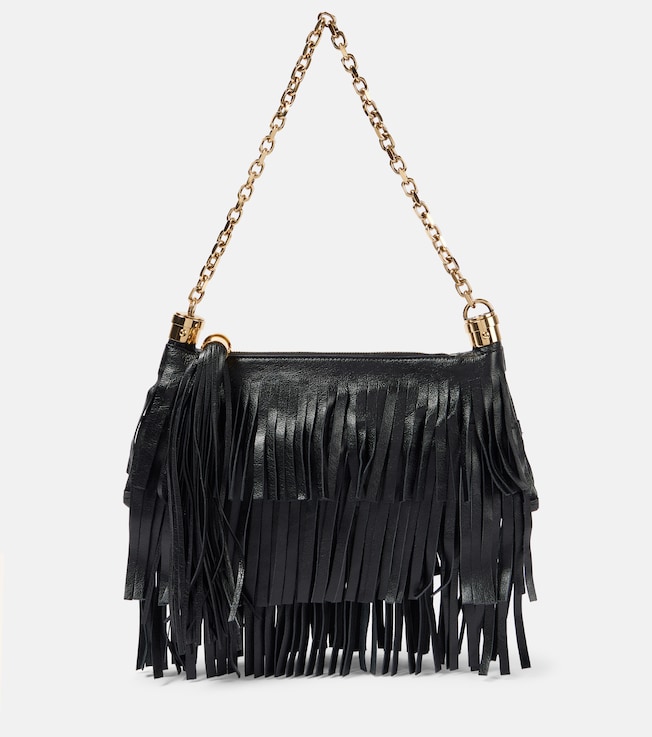 Chloé Foulard fringed leather shoulder bag | Chloé