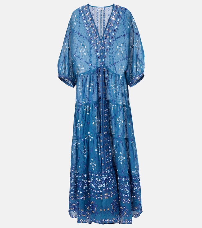 Mosaic printed cotton kaftan | Juliet Dunn