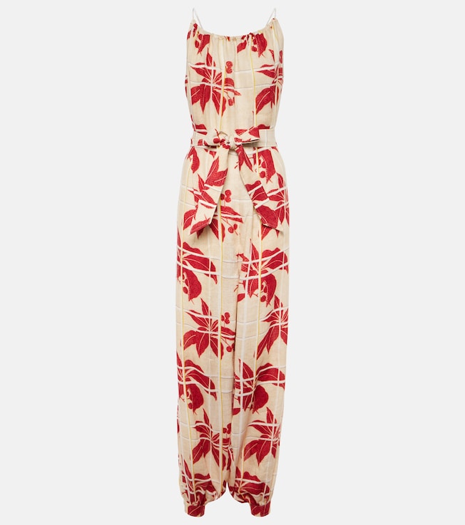 Cristina floral linen jumpsuit | Loro Piana