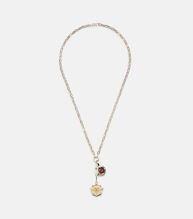 Vivacity & Internal Compass 18kt gold necklace with diamonds | FoundRae