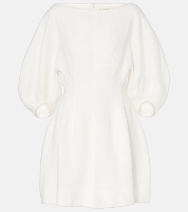 Puff-sleeve linen minidress | Faithfull