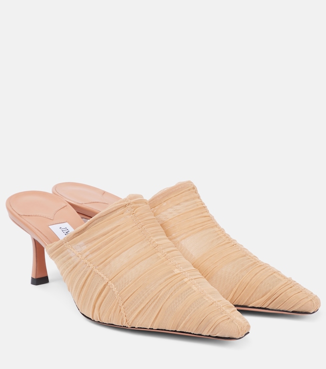 Lotta 65 ruched tulle mules | Jimmy Choo