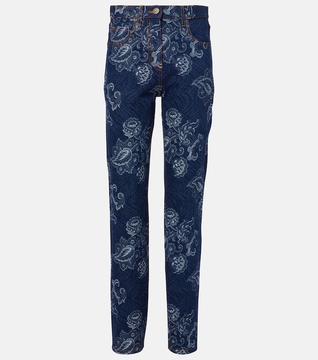 Floral jacquard slim jeans | Etro